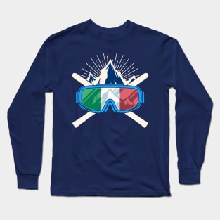 Ski Italia Italy Skiing Italiano Italian Long Sleeve T-Shirt